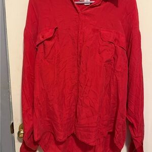 Anna And Frank Vibrant Red Casual Shirt